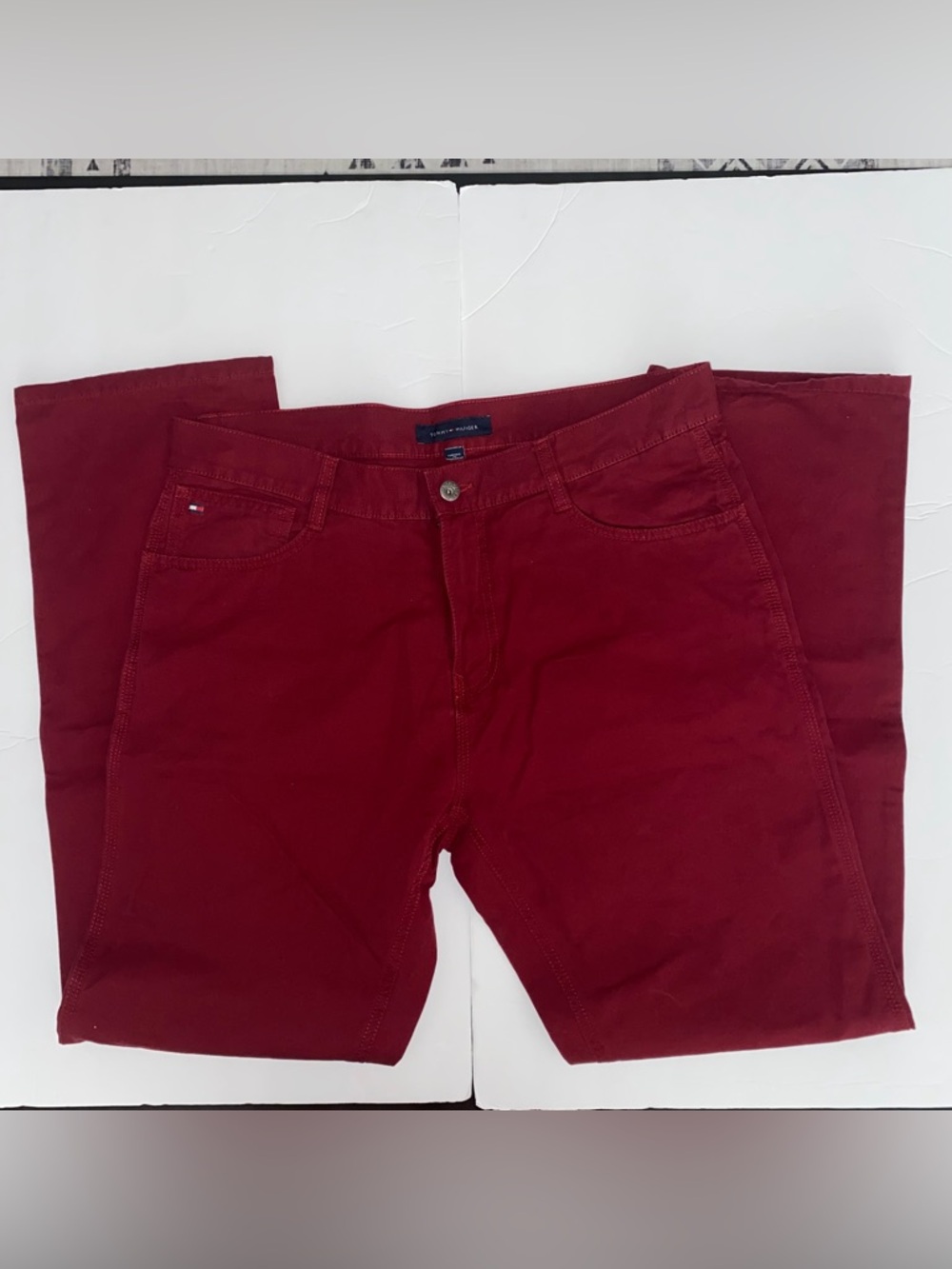 Tommy Hilfiger Men's Burgundy‎ Slim Jeans